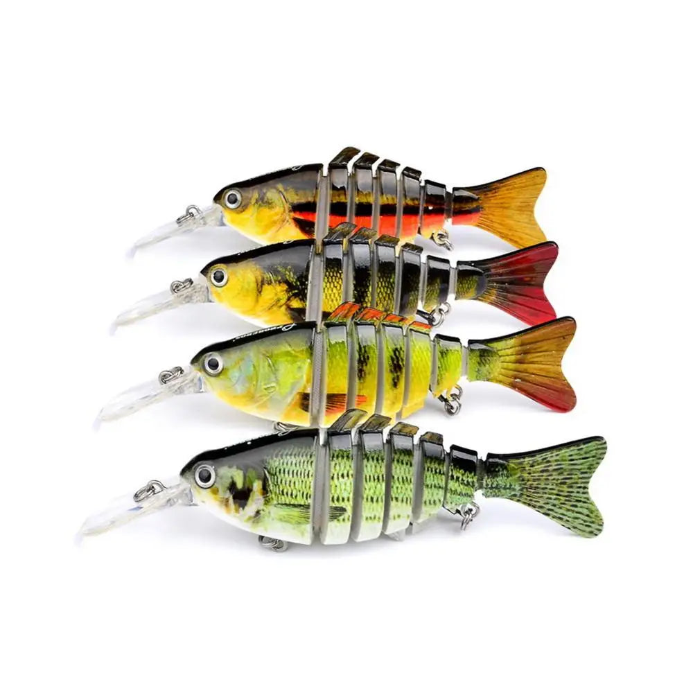 Rosewood Multi Jointed Fishing Lure Crankbait 7 Segments Wobbler Artificial  Bait Lifelike Hard Swimbait Lure For Bass Pike Trout