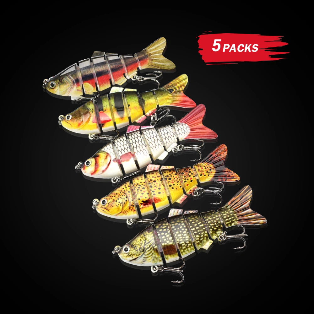 (5Pcs) 5 Segments Sinking Crankbaits