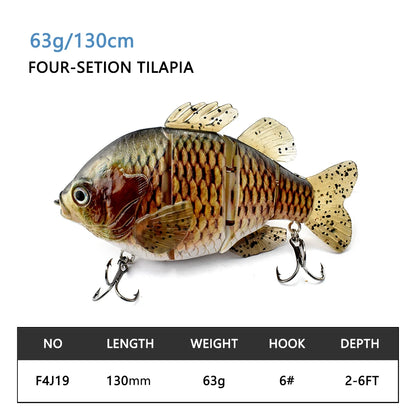 4 Segmented Jointed Swimbait 130mm 63g