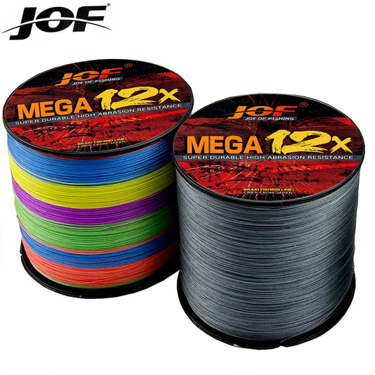 JOF MEGA 12X Strands Braided Line Multifilament Fishing Line