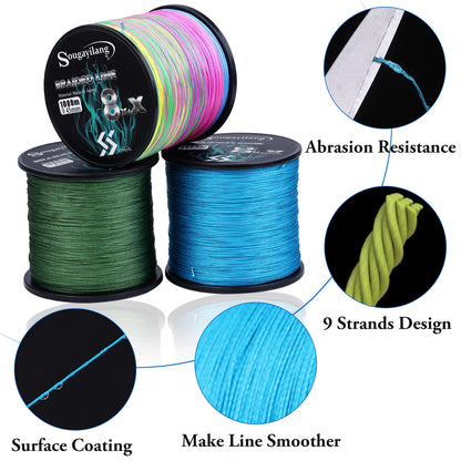 Sougayilang 9 Strands PE Fishing Line