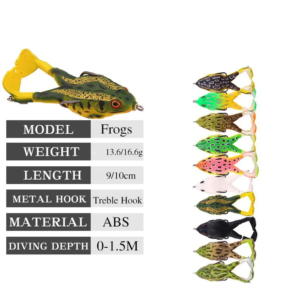 Topwater Double Propeller Legs Silicone Frog