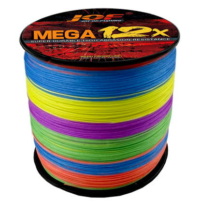 JOF MEGA 12X Strands Braided Line Multifilament Fishing Line