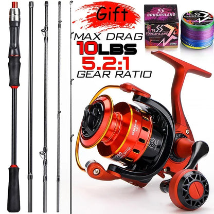 Sougayilang Carbon Fiber Rod & Reel Spinning (Full Kit)