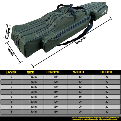 Waterproof Fishing Tackle Storage Bag 110/120/130/150CM